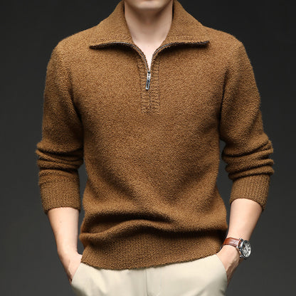 Men's sweater with high collar and zipper Skorter