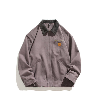 Men's robust leisure jacket with high collar and practical pockets Skorter