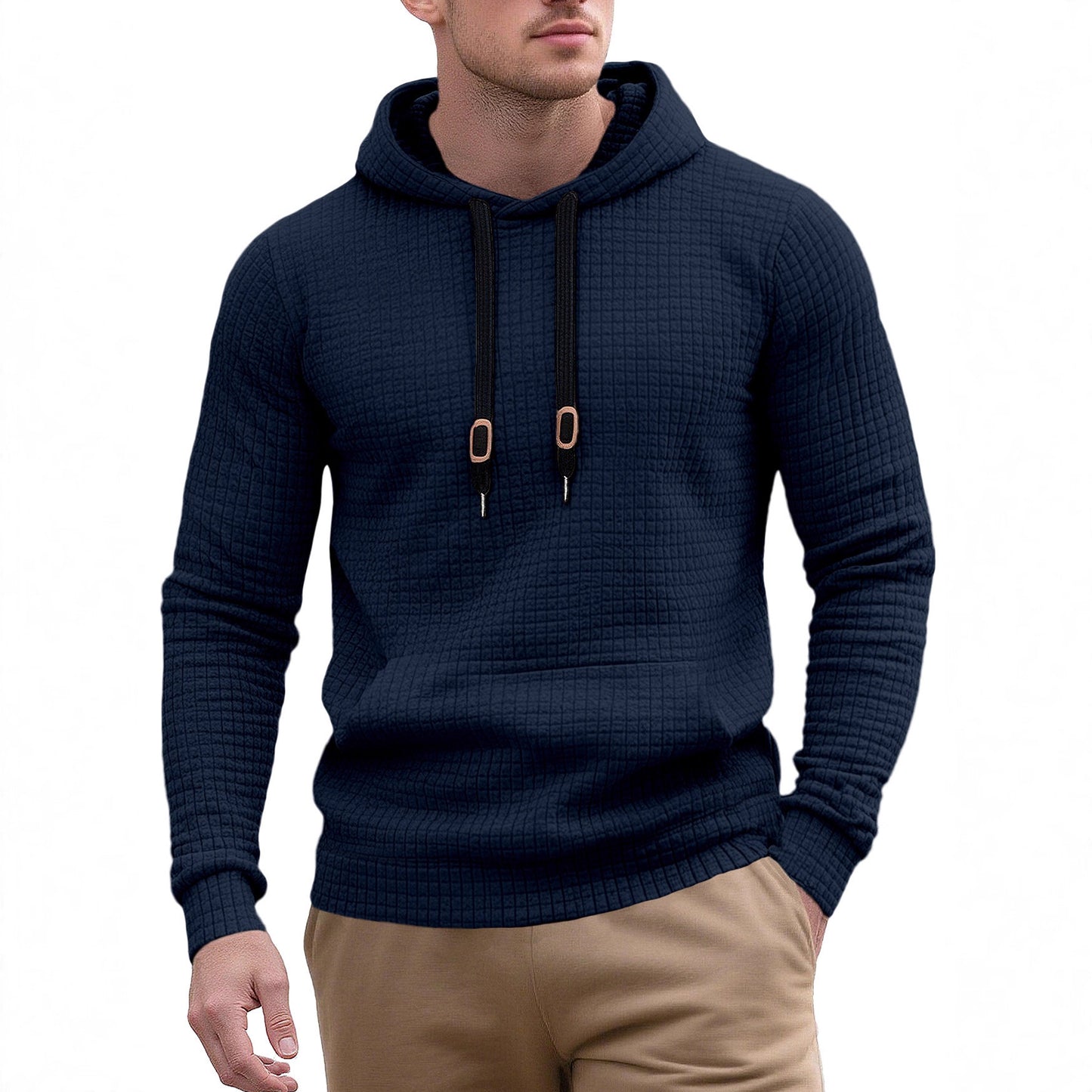 Men's stylish hoodie with textured design Skorter