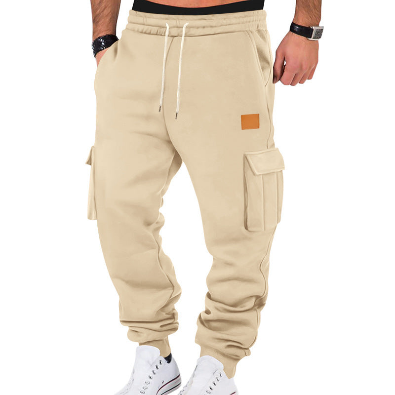 Men's cargo joggers with side pockets and elastic waistband Skorter