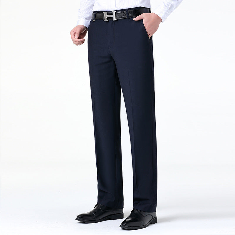 Men's elegant suit trousers with fine textured design Skorter
