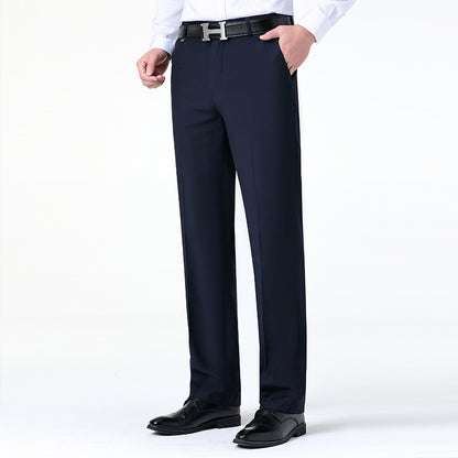 Men's elegant suit trousers with fine textured design Skorter