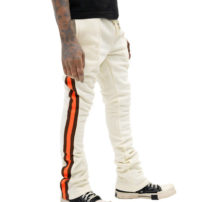 Men's sporty sweatpants with side stripes and adjustable waistband Skorter