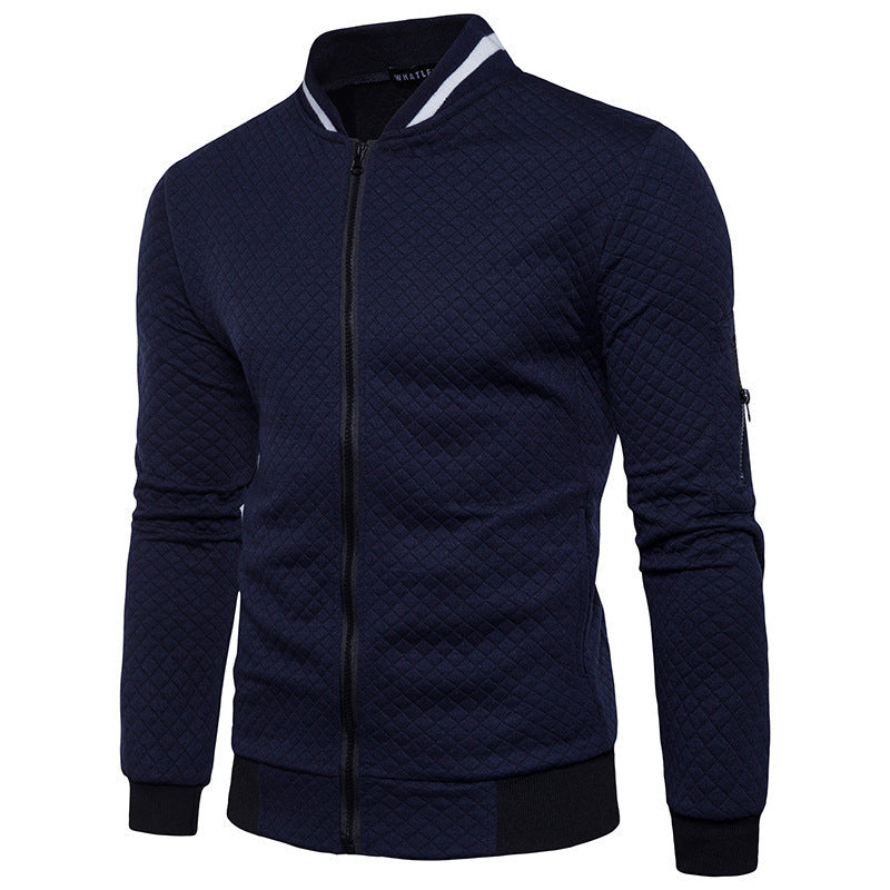 Men's quilted bomber jacket with high-quality material and practical zipper Skorter