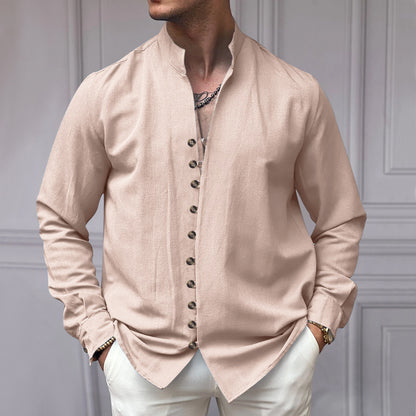 Men's long-sleeve shirt with modern button details and timeless design Skorter