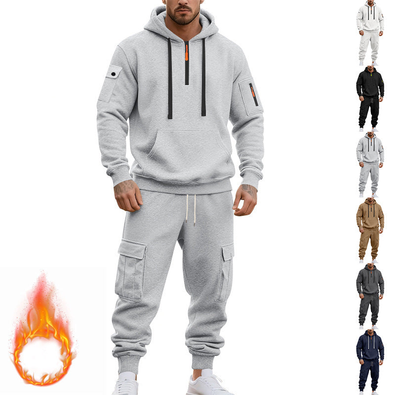 Men's Sporty Tracksuit with Functional Cargo Pockets Skorter