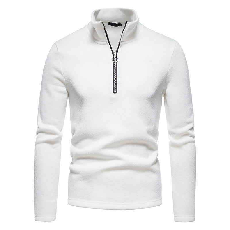 Men's sporty sweater with modern stand-up collar and practical zipper details Skorter