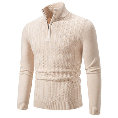 Men's stylish turtleneck sweater with zipper Skorter
