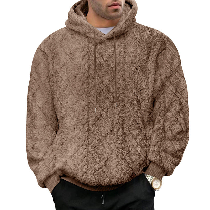 Men's cozy Sherpa hoodie Skorter