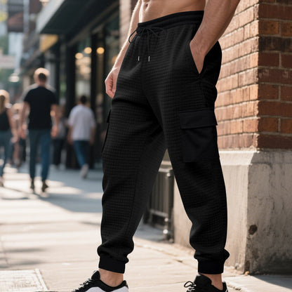Men's cargo jogging pants with breathable side pockets and elastic waistband Skorter
