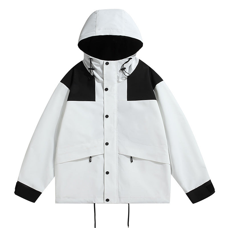 Men's technical outdoor jacket with weatherproof hood and moisture-regulating material Skorter