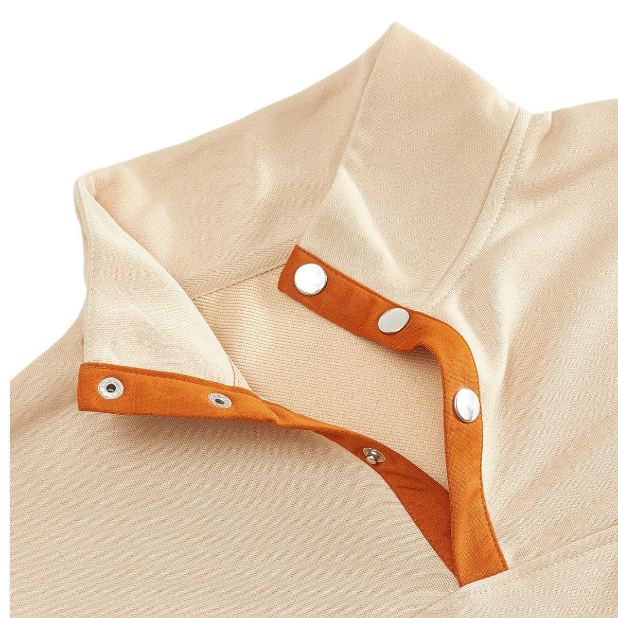 Men's Stylish Pullover with Half Zipper and Practical Chest Pocket Skorter