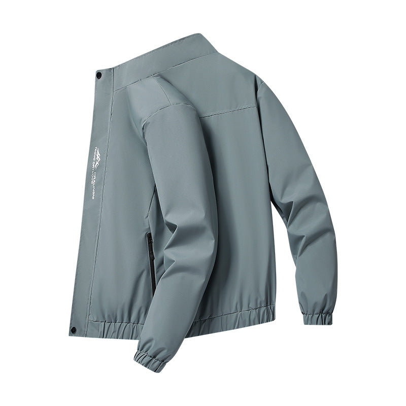 Men's Breathable Transitional Jacket with Adjustable Collar and Practical Pockets Skorter