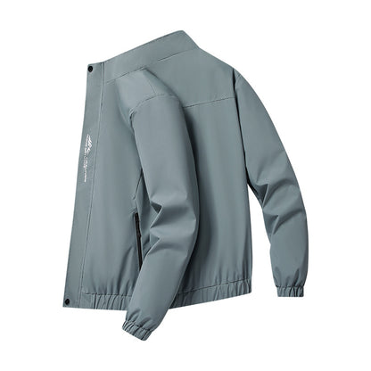 Men's Breathable Transitional Jacket with Adjustable Collar and Practical Pockets Skorter