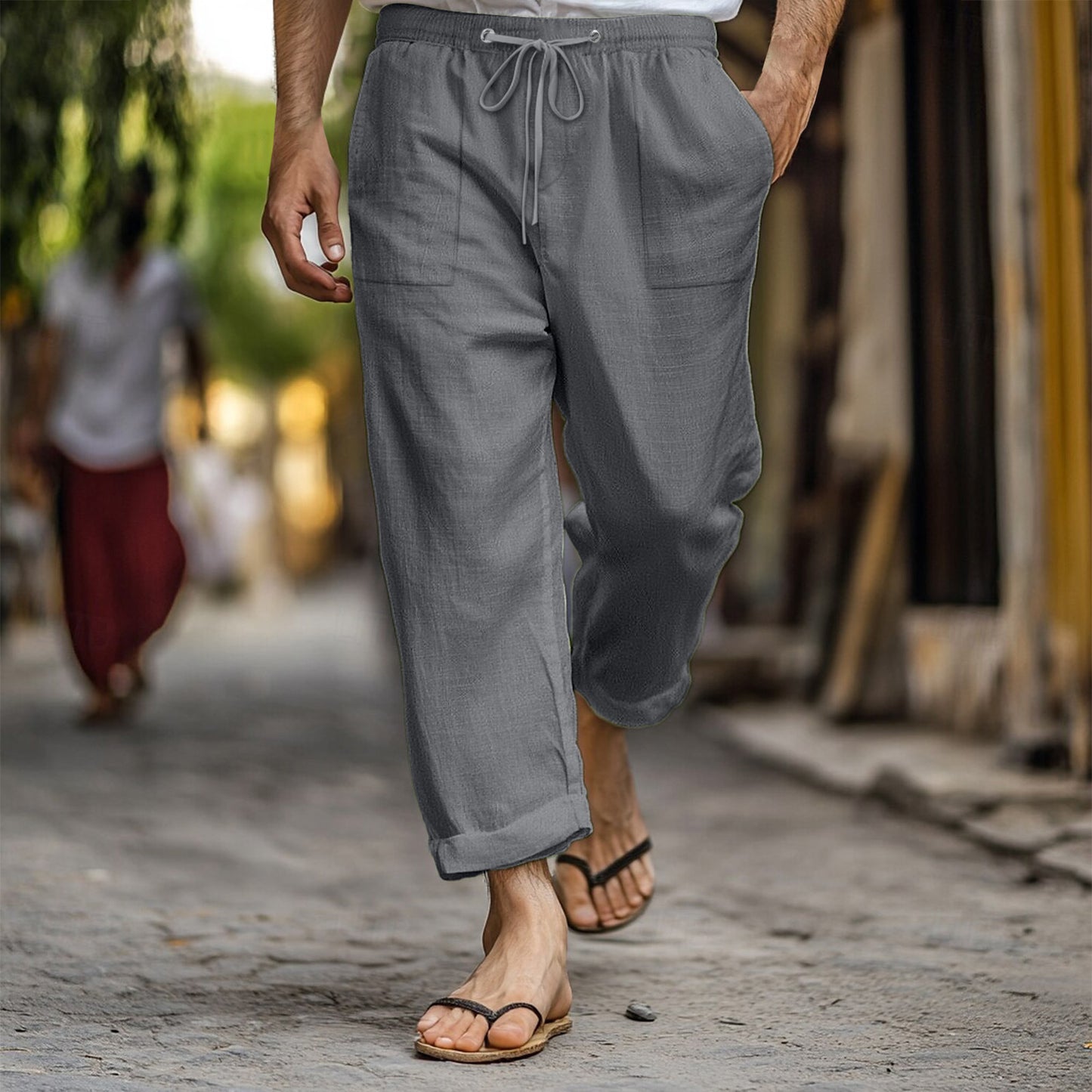 Men's airy linen pants Skorter