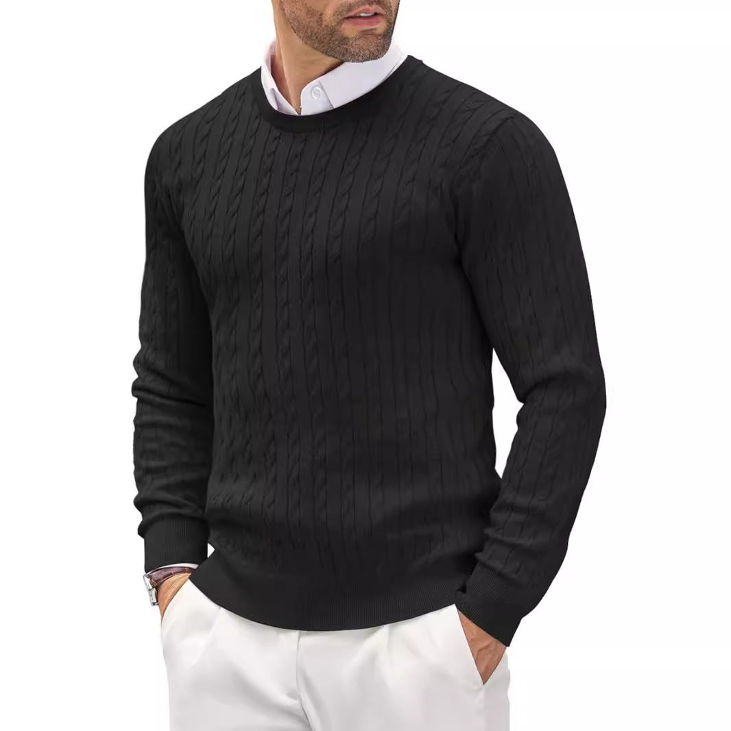 Men's knit sweater with herringbone pattern Skorter