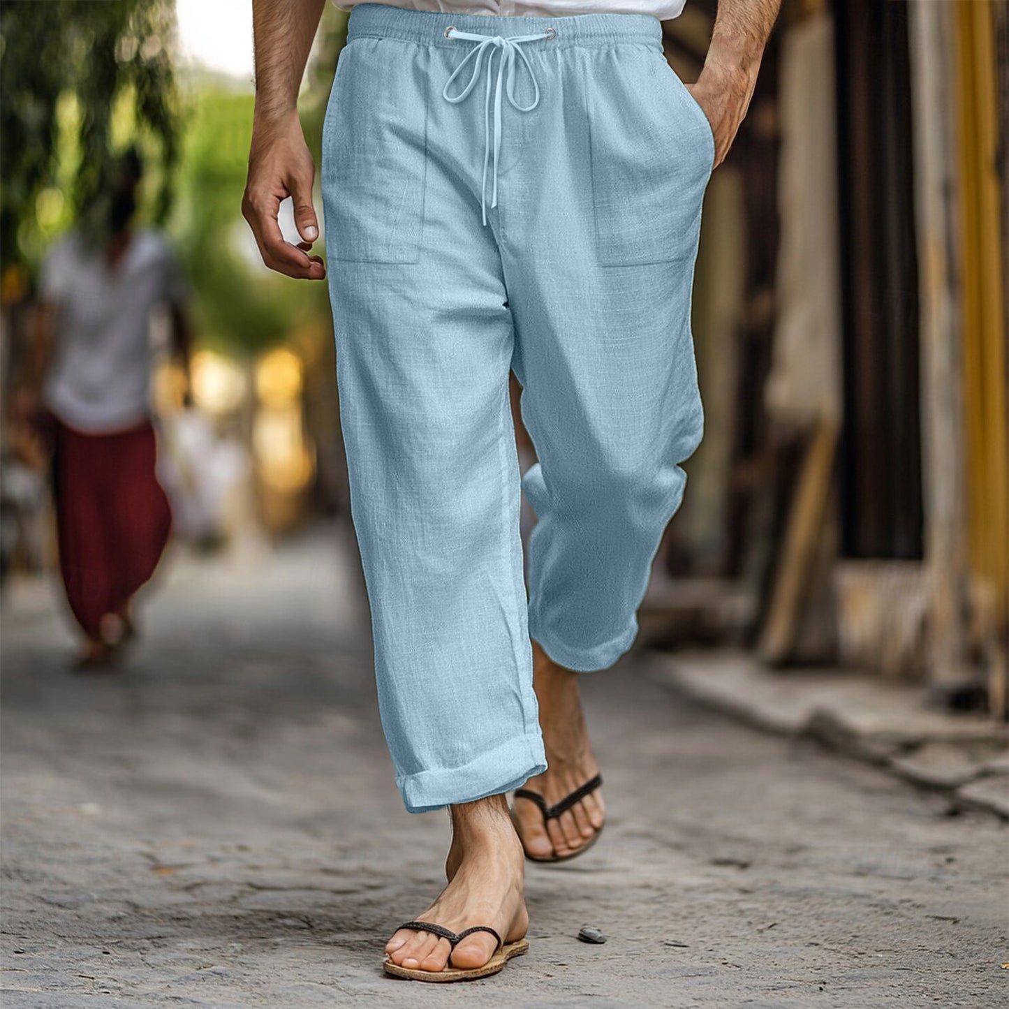 Men's airy linen pants Skorter