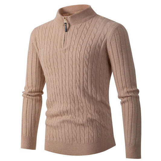 Men's stylish turtleneck sweater with zipper Skorter