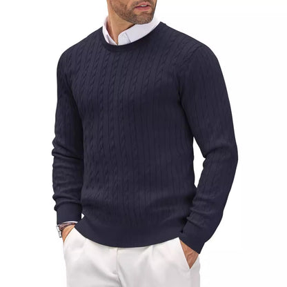 Men's knit sweater with herringbone pattern Skorter