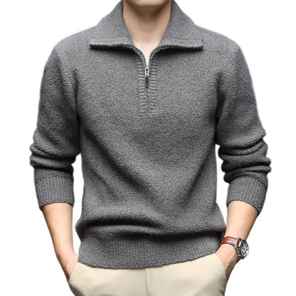 Men's sweater with high collar and zipper Skorter