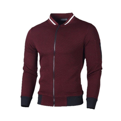 Men's sporty quilted jacket with zipper and contrast details Skorter