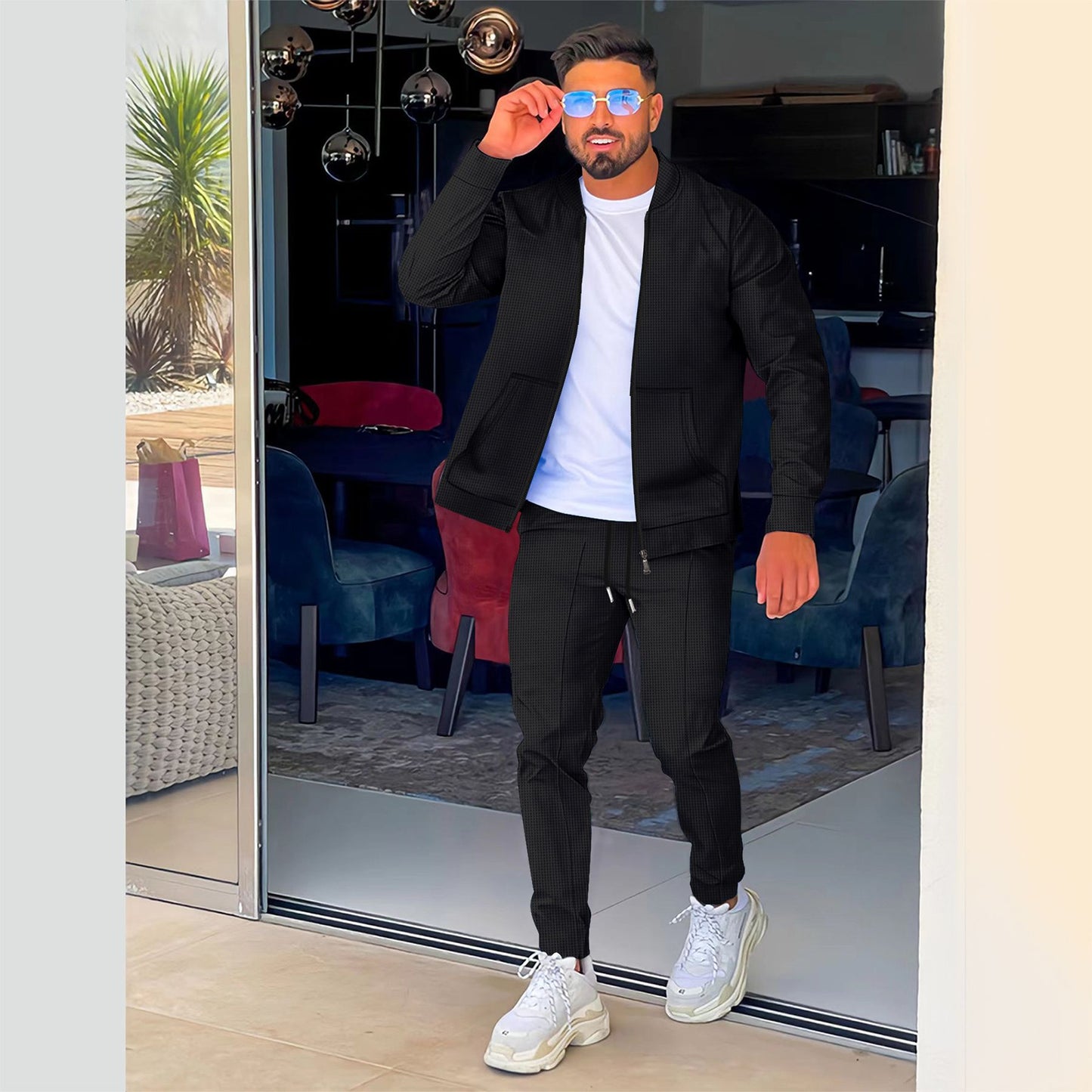 Men's sporty outfit with lightly textured design Skorter