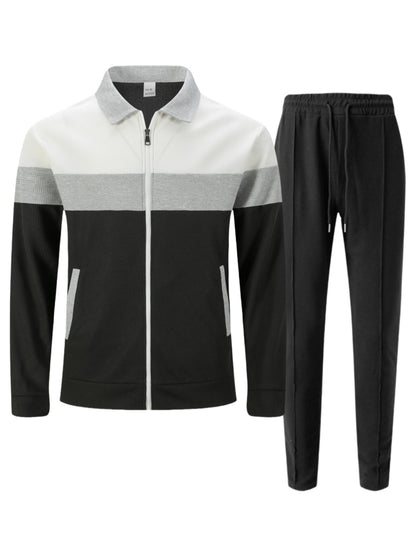 Men's sporty tracksuit set with breathable material and functional pockets Skorter
