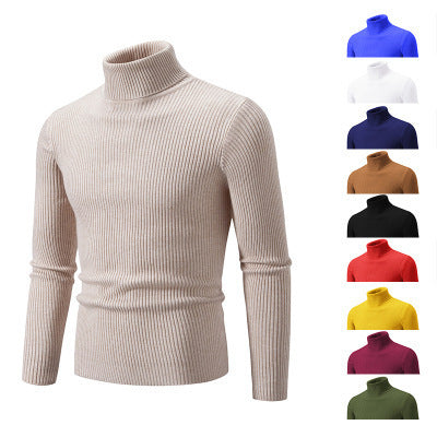 Men's turtleneck sweater made of fine ribbed material Skorter