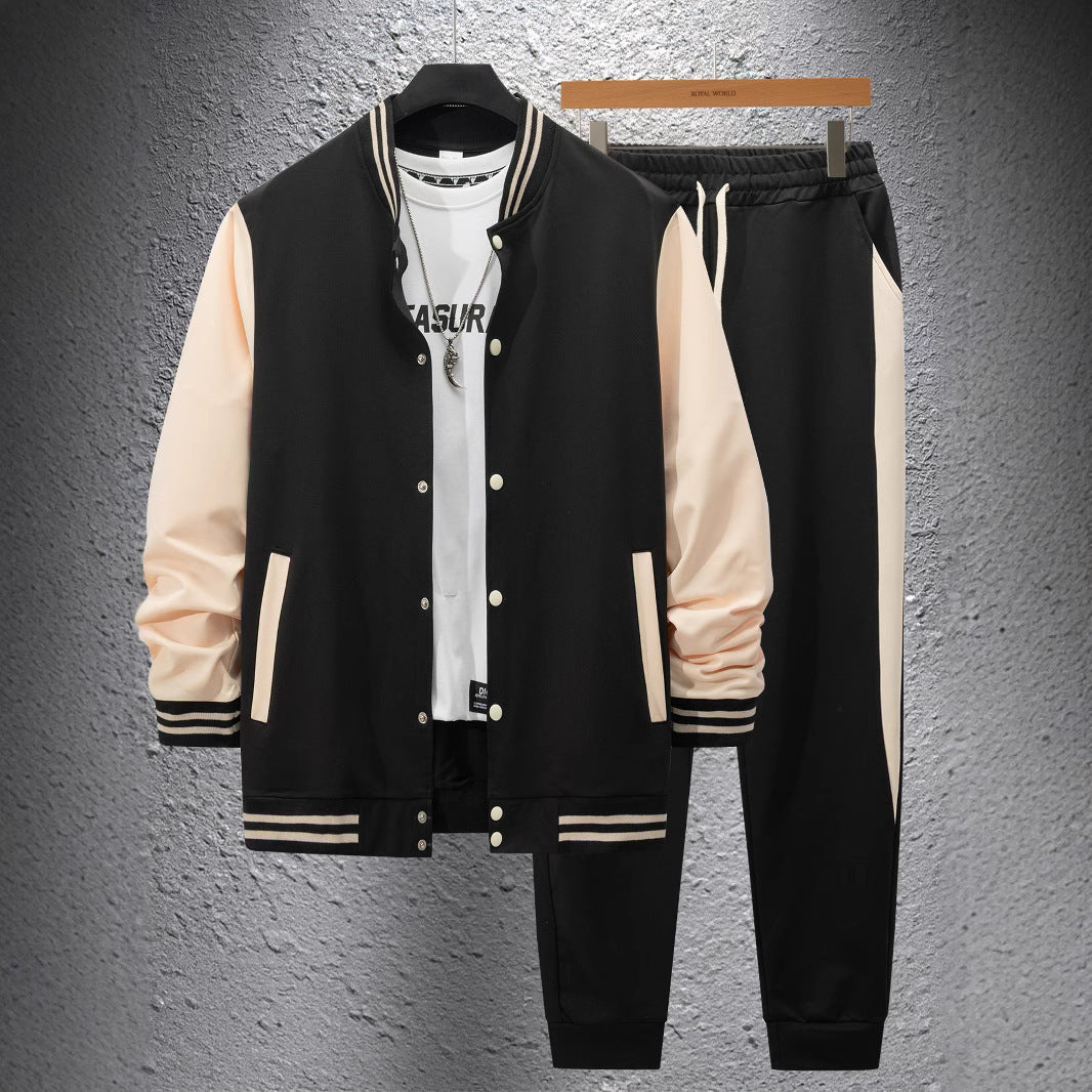 Men's sporty tracksuit set with striped details Skorter