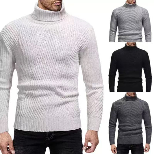 Men's turtleneck sweater with ribbed texture Skorter