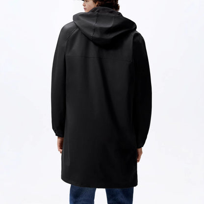 Men's raincoat with practical hood and longer cut Skorter