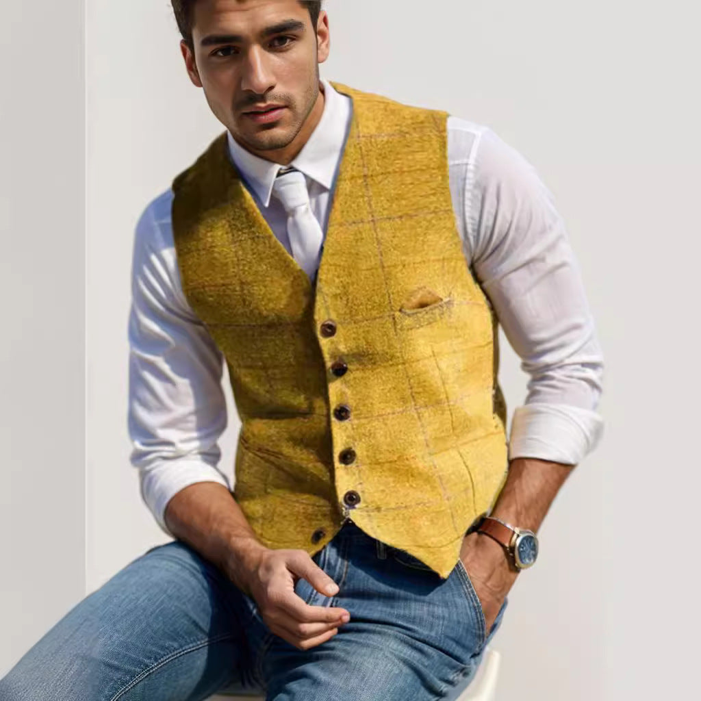 Men's stylish elegant vest with fine fabric Skorter