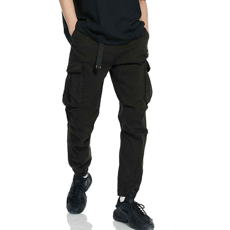 Men's cargo pants with elastic waistband and deep pockets Skorter