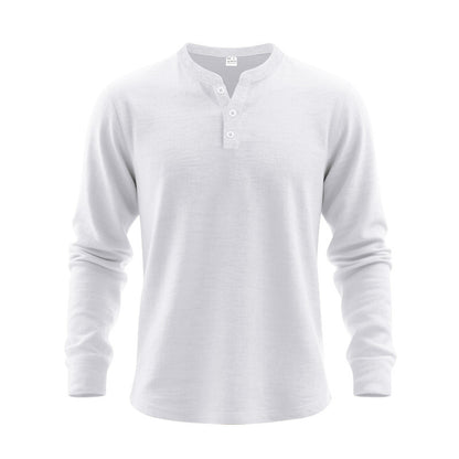Men's Long Sleeve Shirts in Classic Henley Style Skorter