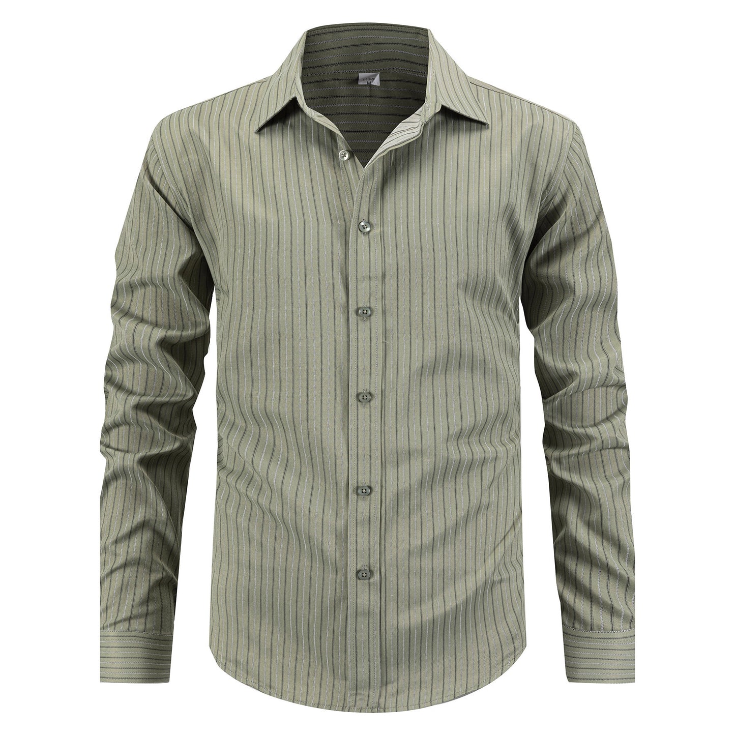 Men's stylish long-sleeved shirt with fine striped pattern and comfortable fit Skorter