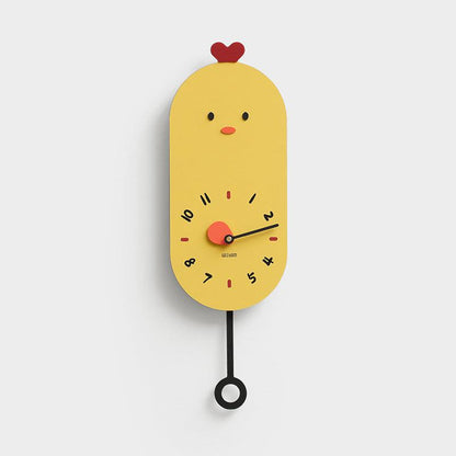 Skorter | Cute Chicken Kids Room Silent Wall Clock