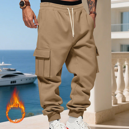 Men's cargo joggers with side pockets and elastic waistband Skorter