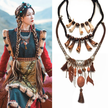 Skorter | Ethnic style Tibetan short collar necklace, necklace, collar