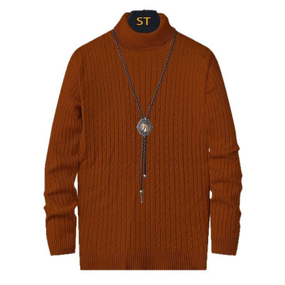 Men's turtleneck sweater with textured cable pattern Skorter