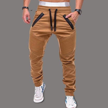 Men's stylish joggers with zippered pockets and elastic waistband Skorter