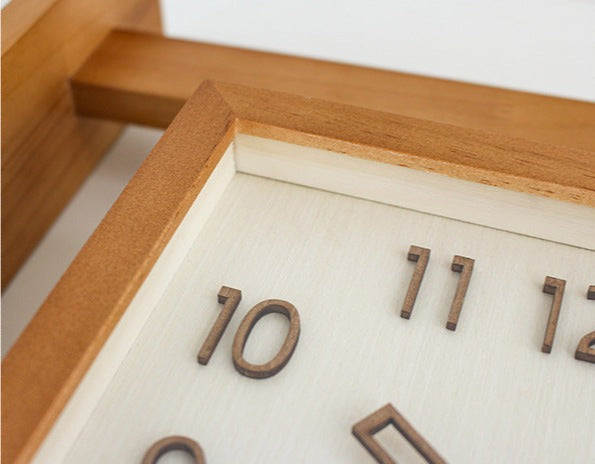 Skorter | Wall-Corner-Two-Sided Wood-Analog-Clock