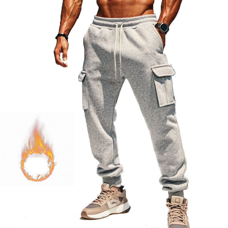 Men's cargo joggers with practical side pockets and elastic waistband Skorter