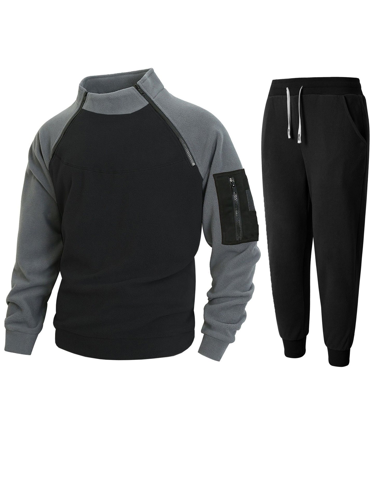 Men's sporty top with functional zipper and comfortable jogging pants Skorter