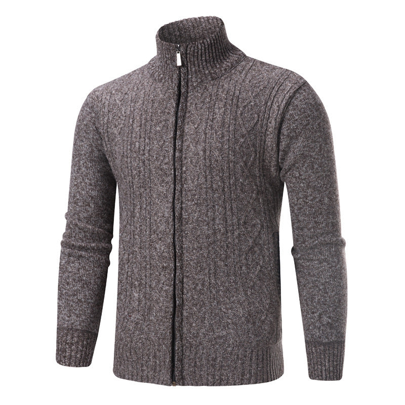 Men's stylish knit sweater with stand-up collar Skorter