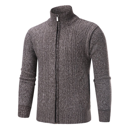 Men's stylish knit sweater with stand-up collar Skorter