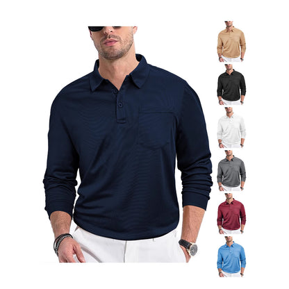 Men's polo shirt with modern structured design and practical chest pocket Skorter
