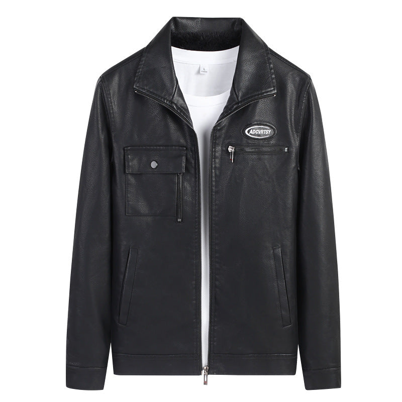 Men's Biker Jacket Made Of Faux Leather Skorter