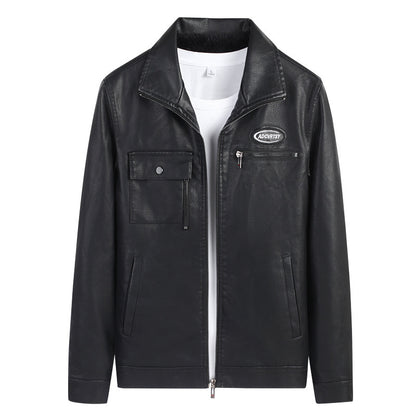 Men's Biker Jacket Made Of Faux Leather Skorter