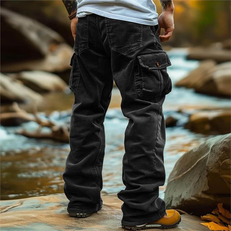Men's practical cargo jeans with many pockets Skorter