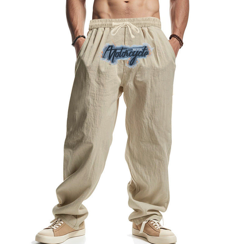 Men's trendy leisure pants with a casual cut and elastic waistband Skorter